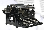 old magazine article typewriter